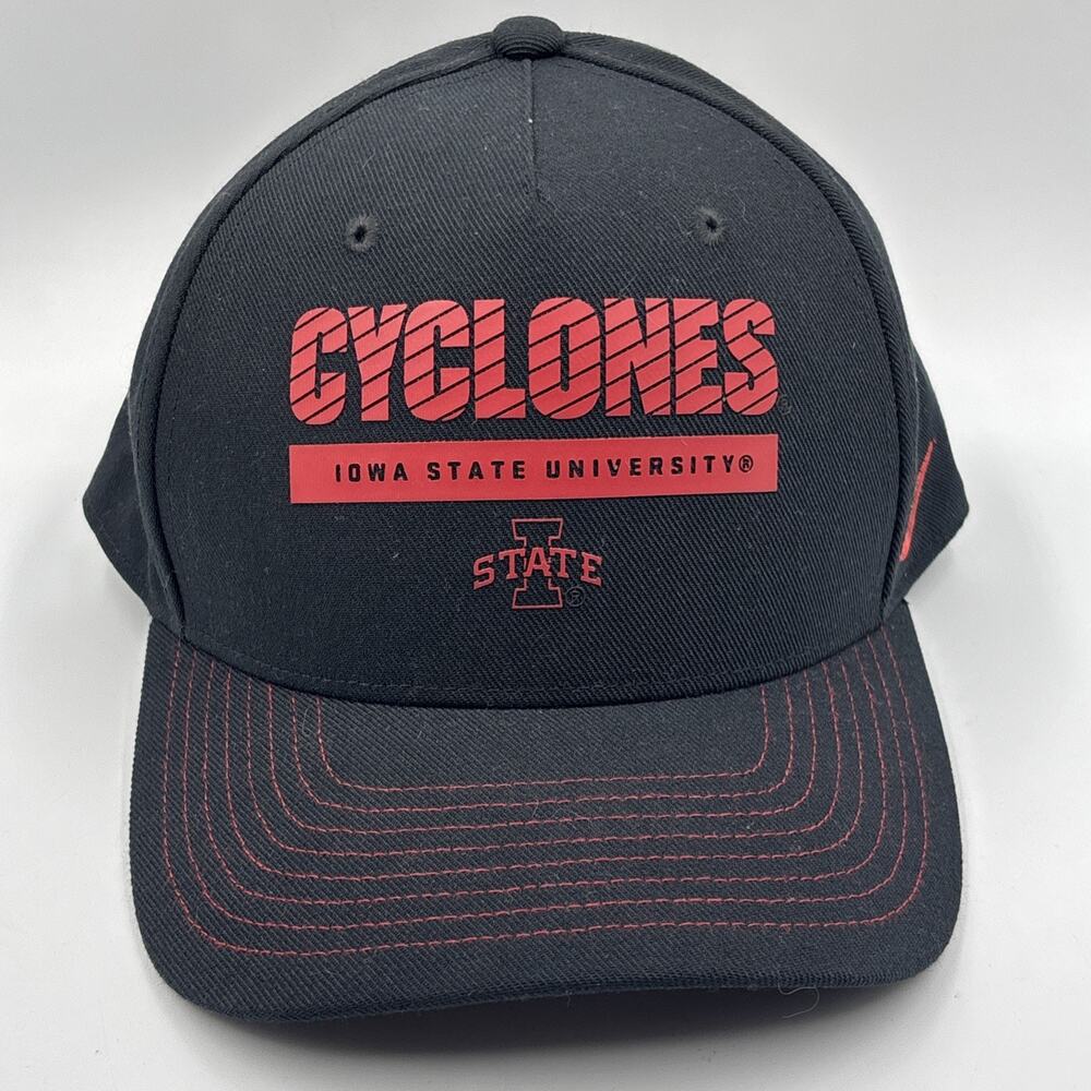 Nike Iowa State Cyclones Dri-FIT Pro Cap Black Snapback Hat Mens M/L NCAA